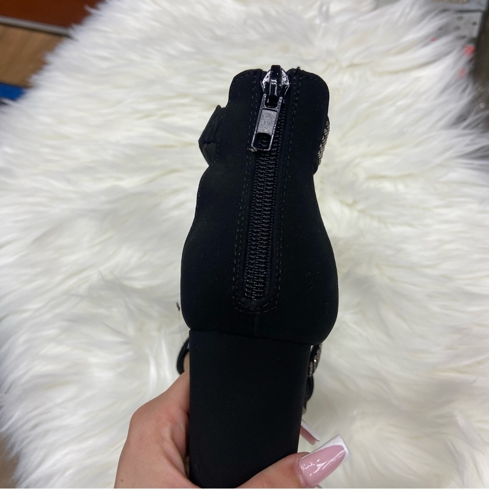 Black Rhinestone Heels - Picture 3 of 3
